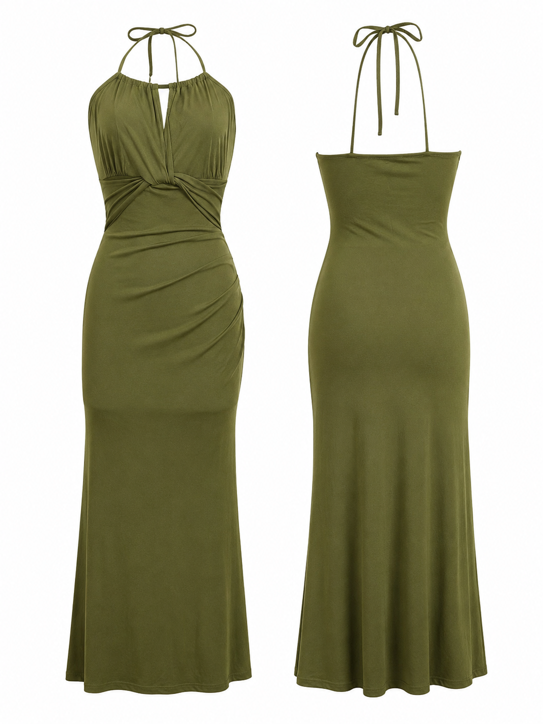Olive Tiwst Midi Dress